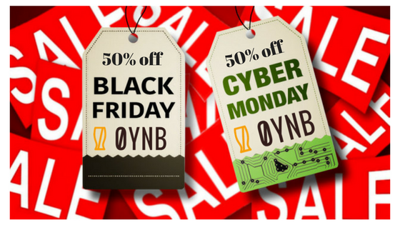 50% off Black Friday / Cyber Monday Discount Bonanza!