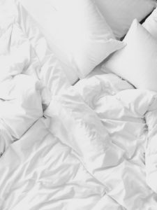 pillows and duvet on bed, good night sleep