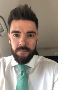 man quits alcohol and focuses on career, in shirt and tie