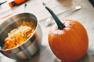 pumpkin on table, pumpkin carving