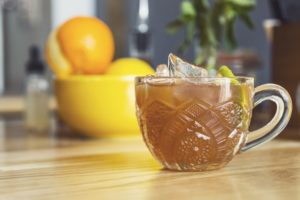 orange cocktail in glass