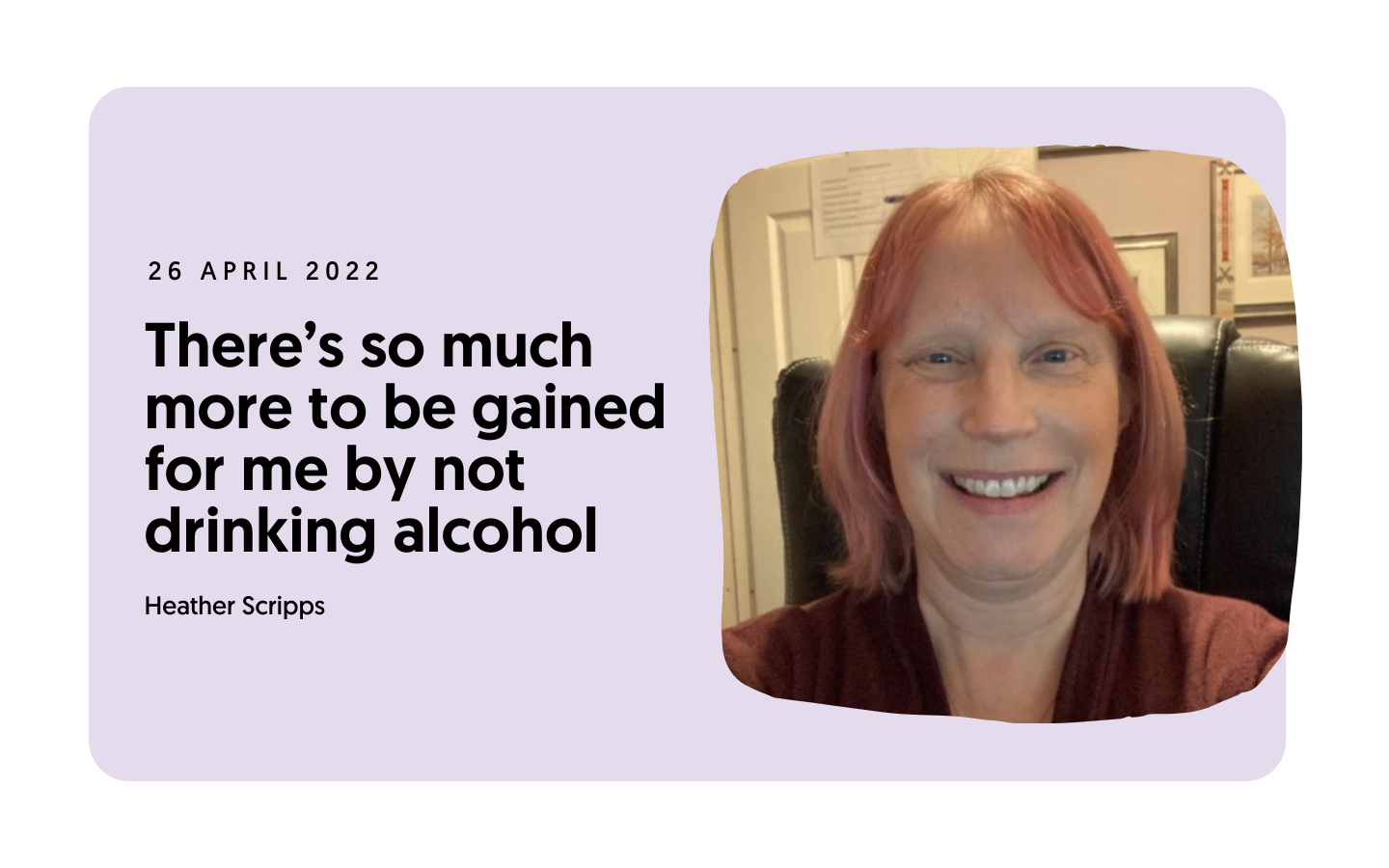 There’s so much more to be gained for me by not drinking alcohol—Heather Scripps